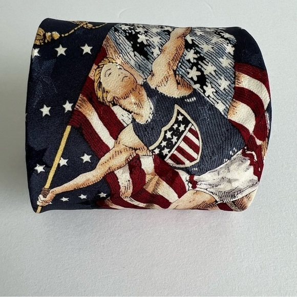 Vintage Tango by Max Raab American Collection Javelin Throw 100% Silk Tie - Picture 2 of 11